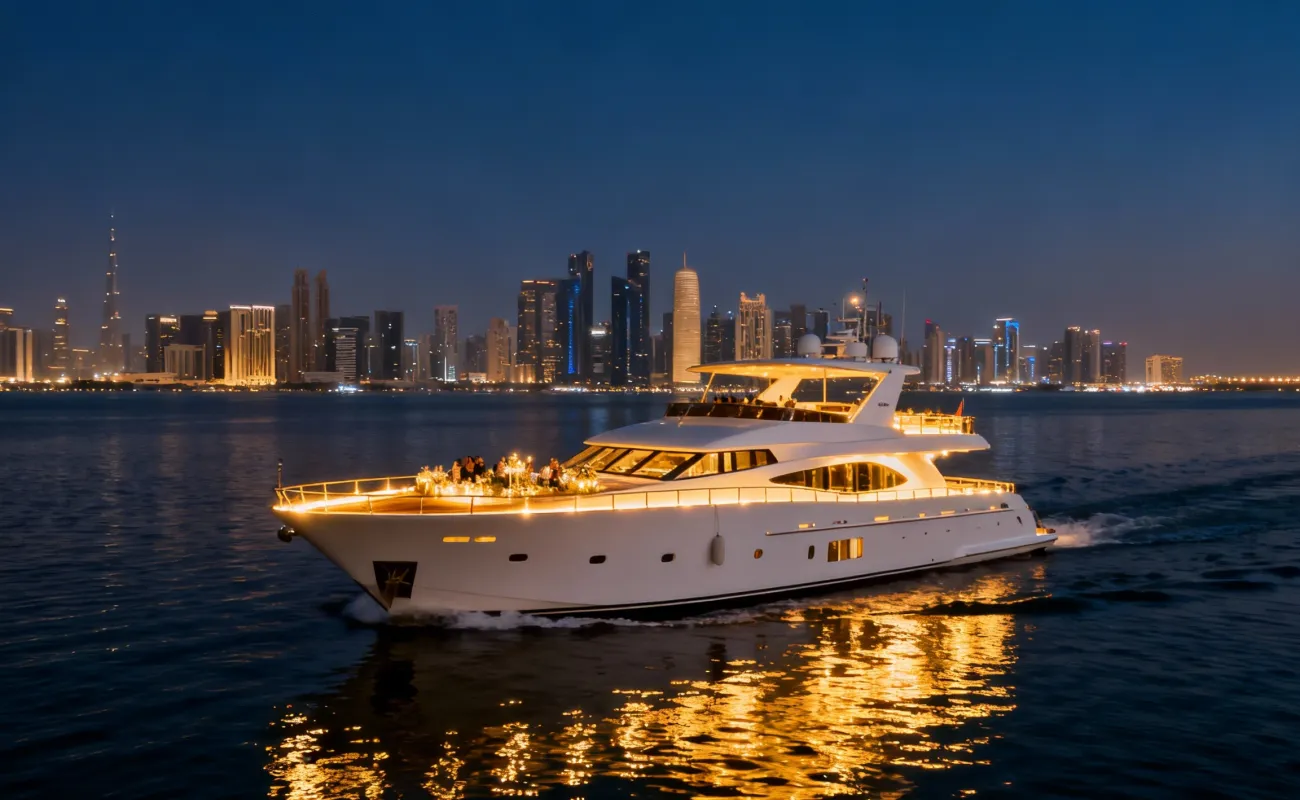 Dubai Anniversary Yacht Night Cruise