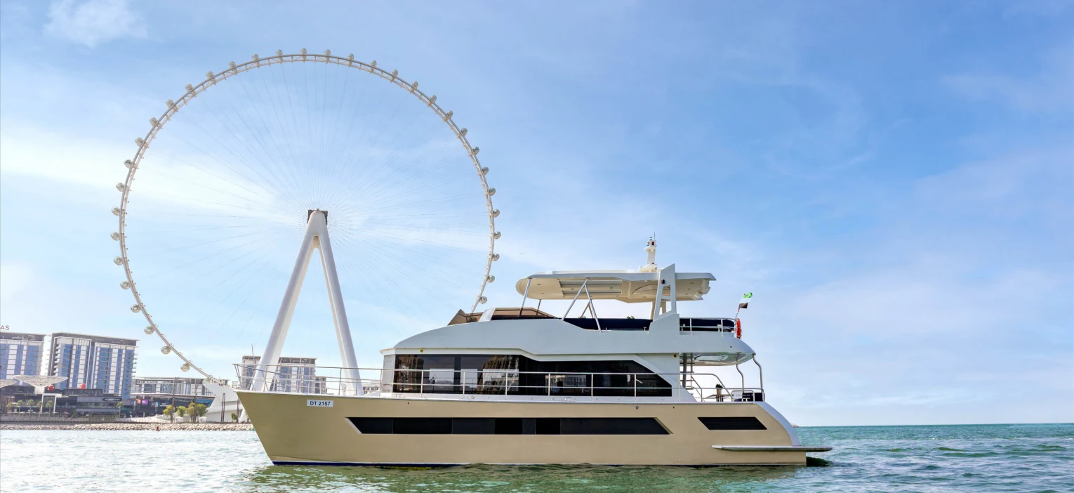 board a spacious luxury yacht for your dubai marina yacht tour.