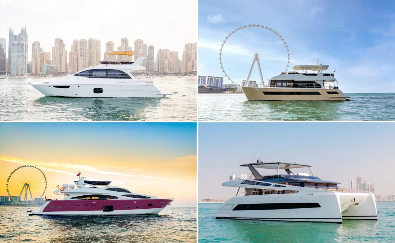 Types of Dubai Yacht Rental for Night Cruises