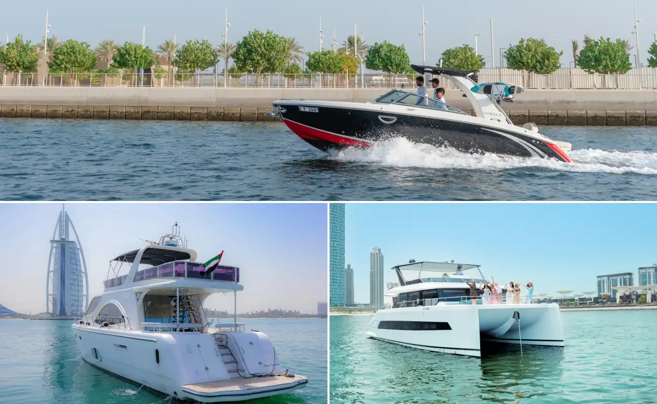 Dubai Half-Day Yacht Rental for Various Boat Types