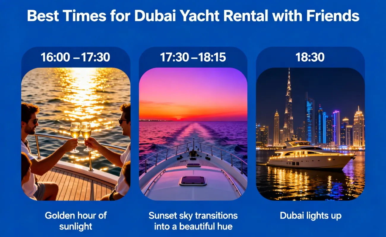 Best Times for Yacht Rental in Dubai for Friends