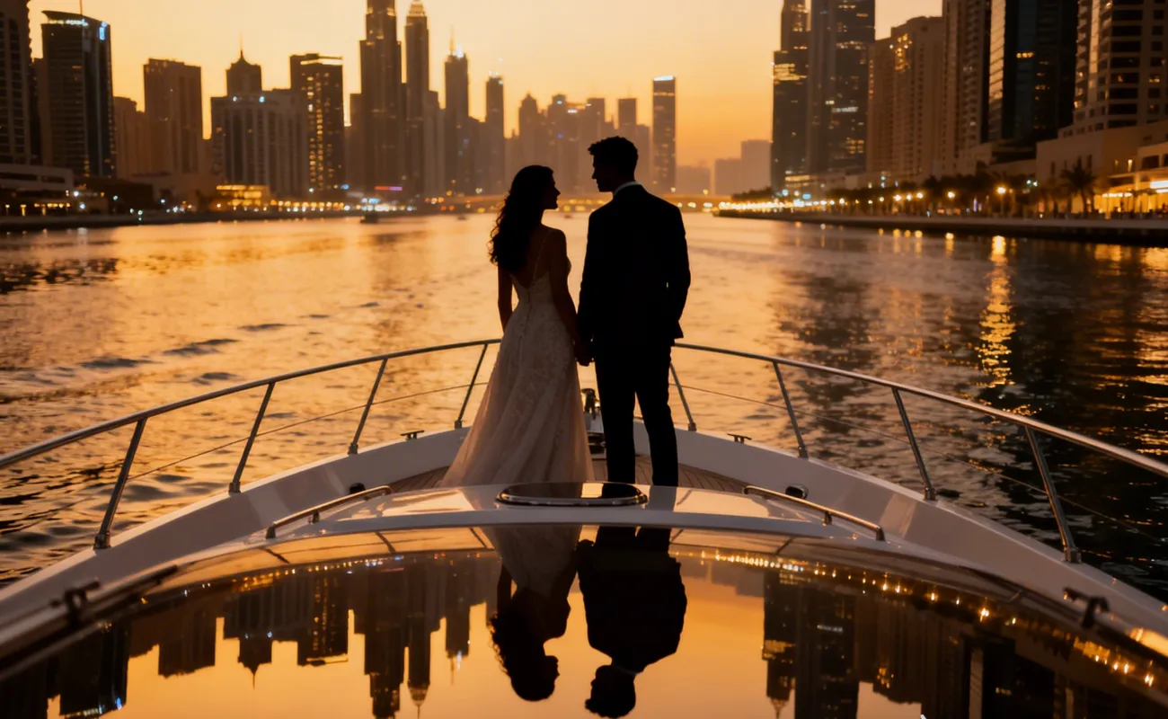 Dubai Yacht Rental for Wedding Photography