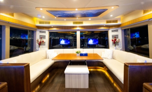 indulge in comfort and entertainment on a dubai luxury yacht tour, with state-of-the-art amenities and stylish lounges to enhance your experience.