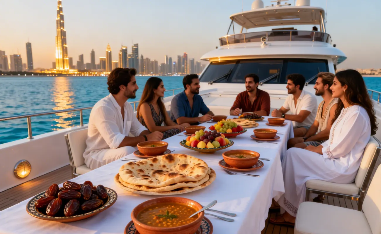 Private yacht iftar Dubai