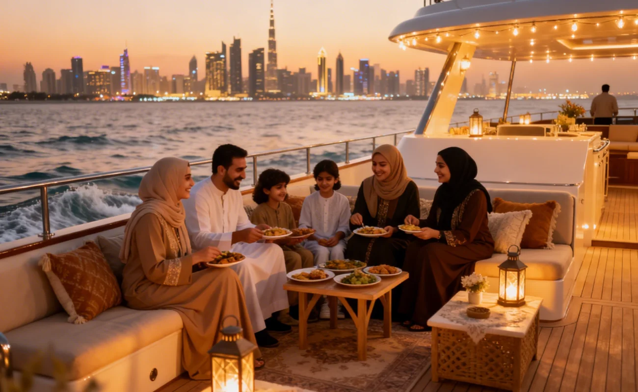 Ramadan Yacht Dinner Cruise Dubai for a Cozy Family Gathering