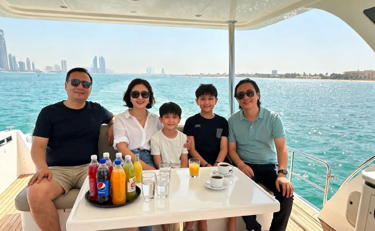 Family-Friendly Yacht Rental Dubai with Soft Drinks