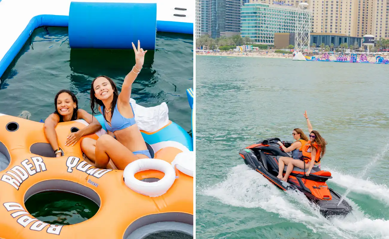 Swimming and Jet Skiing