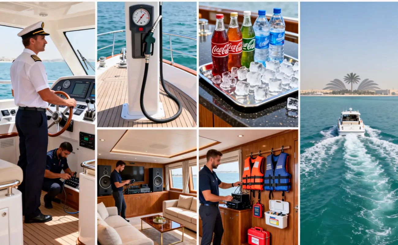 Dubai Yacht Charter Includes