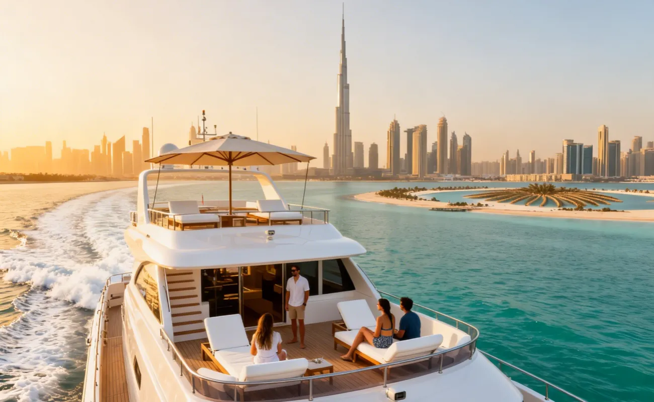 Dubai Marina to Palm Jumeirah Yacht Tour