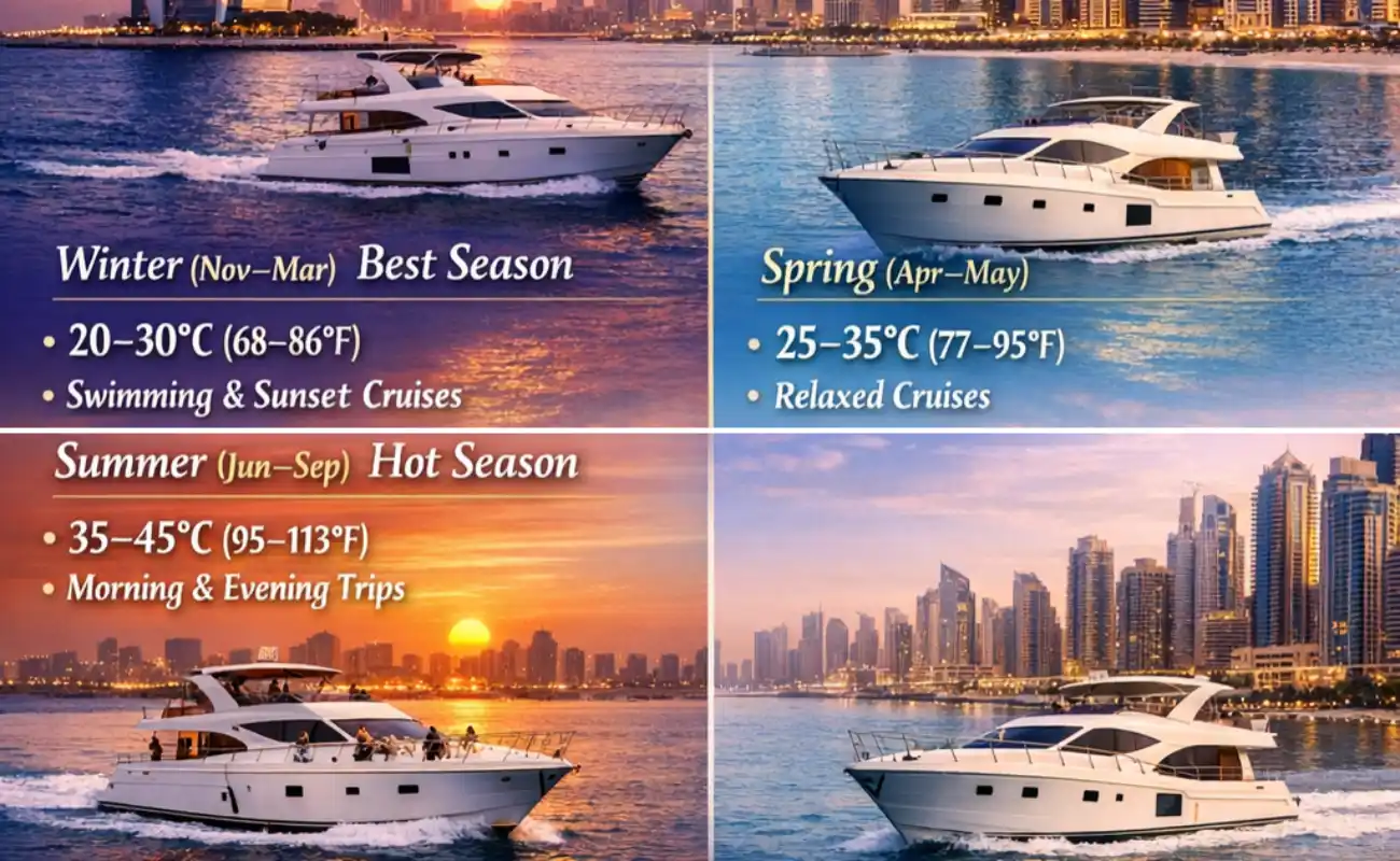 Best Time for Private Yacht Rental in Dubai Marina