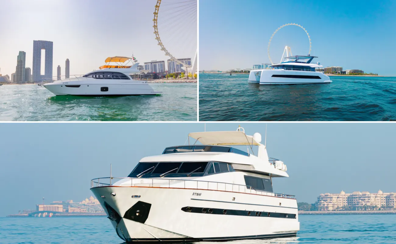 Dubai Private Yachts of Various Sizes