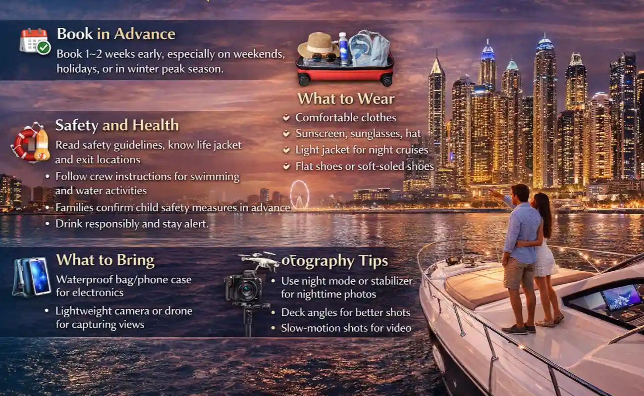 Travel Tips for Dubai Yacht Rental