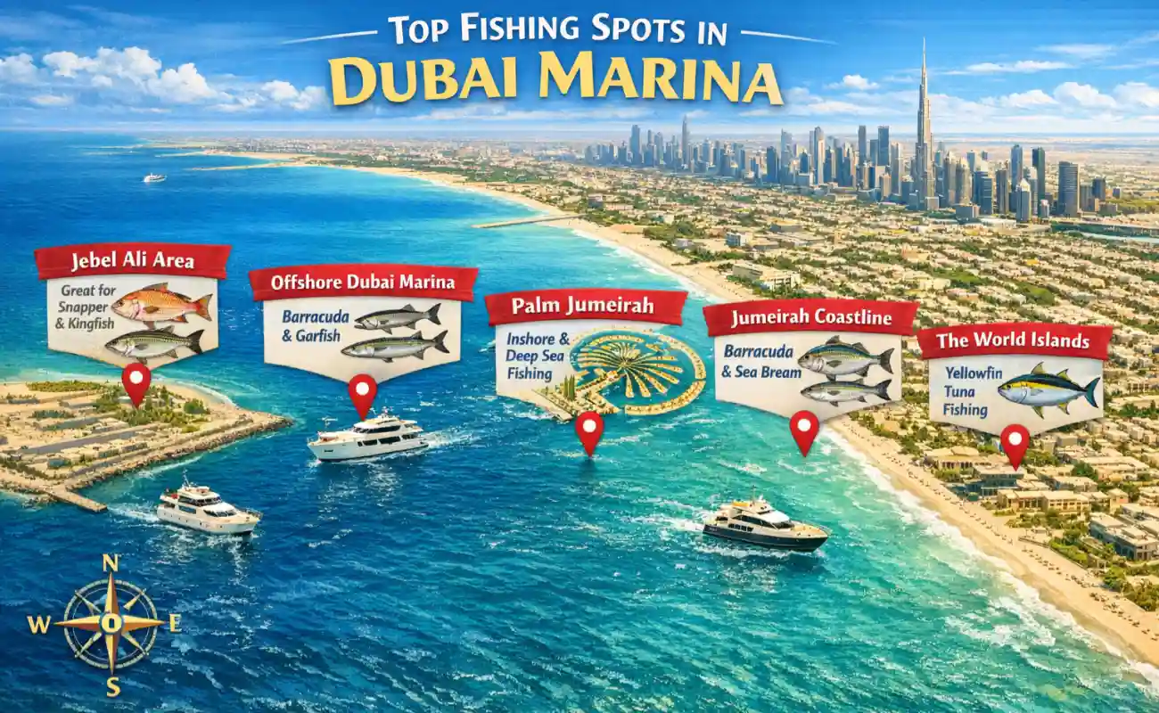 Best Fishing Spots in Dubai Marina
