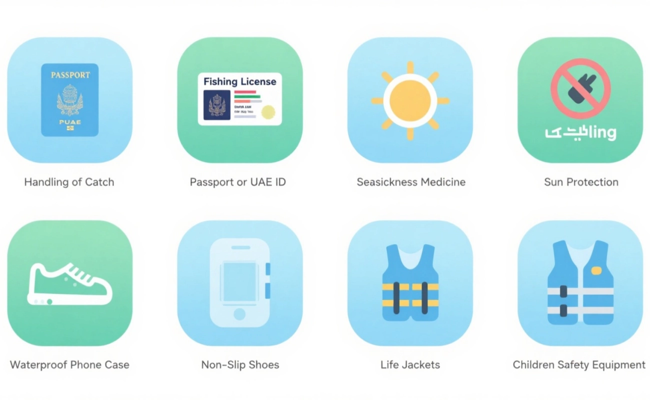 Important Information for the Dubai Marina Yacht Fishing Trip