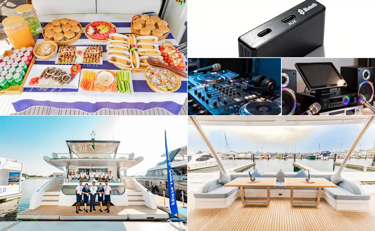 Luxury Yacht Party Dubai Marina with BBQ Experience