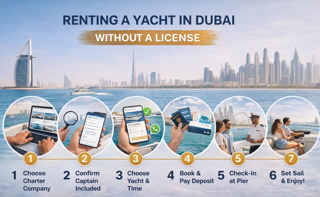 Step-by-Step Guide to Renting a Yacht Dubai Without License