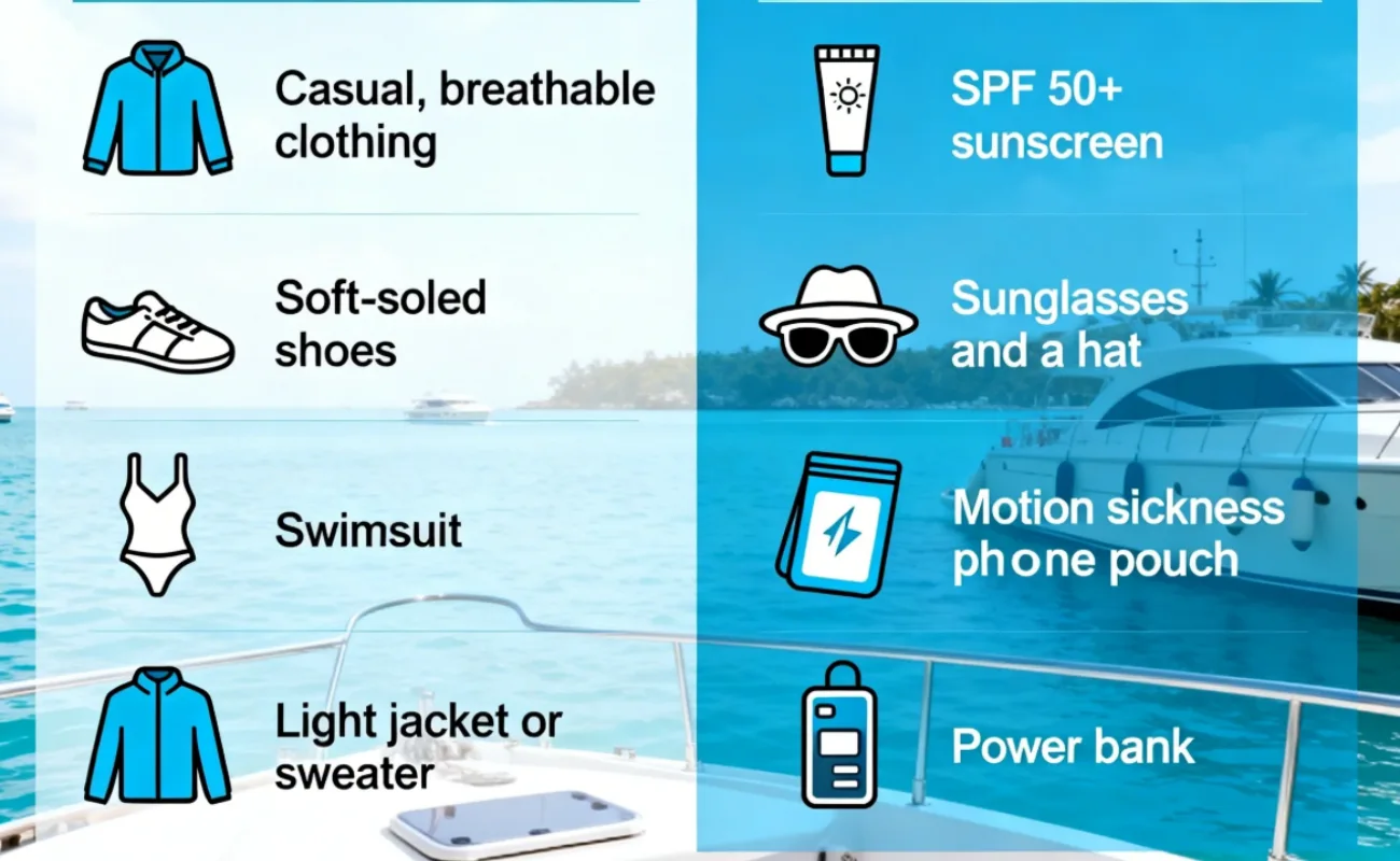 Packing List for Beginner's Yacht Charter Dubai