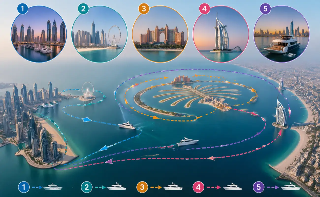 Best Routes for VIP Yacht Cruises in Dubai