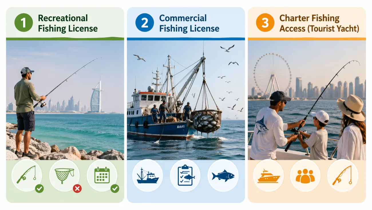 Types of Fishing Licenses in Dubai