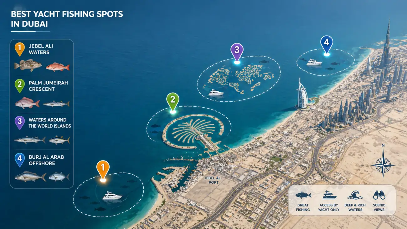 Best Fishing Spots in Dubai for Yacht Fishing