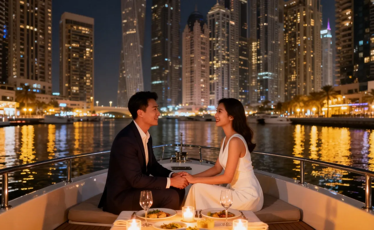 Dubai Private Yacht Dinner Cruise with Catering