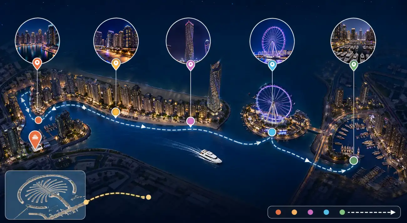 Must-See Attractions on the Marina Dinner Cruise in Dubai