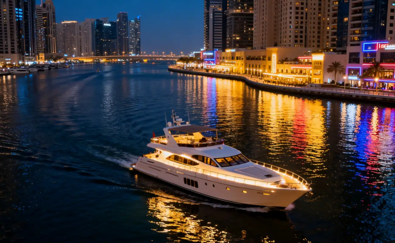 Dubai Marina Yacht Night Cruise with Dinner