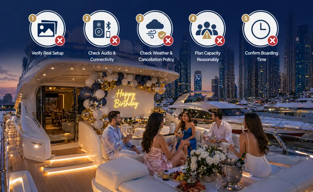 Dubai Marina Private Yacht Rental Avoid Pitfalls Tips