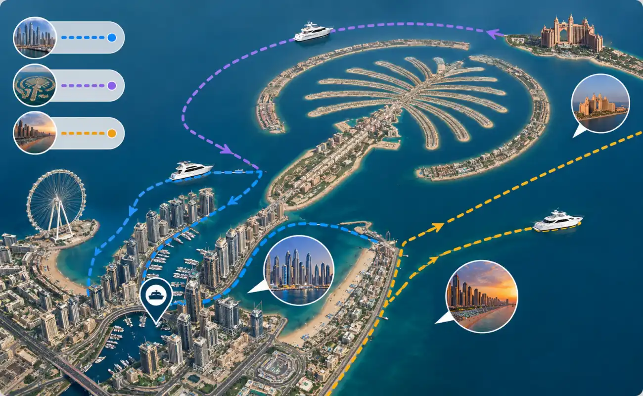 Popular Dubai Marina Cruise Routes