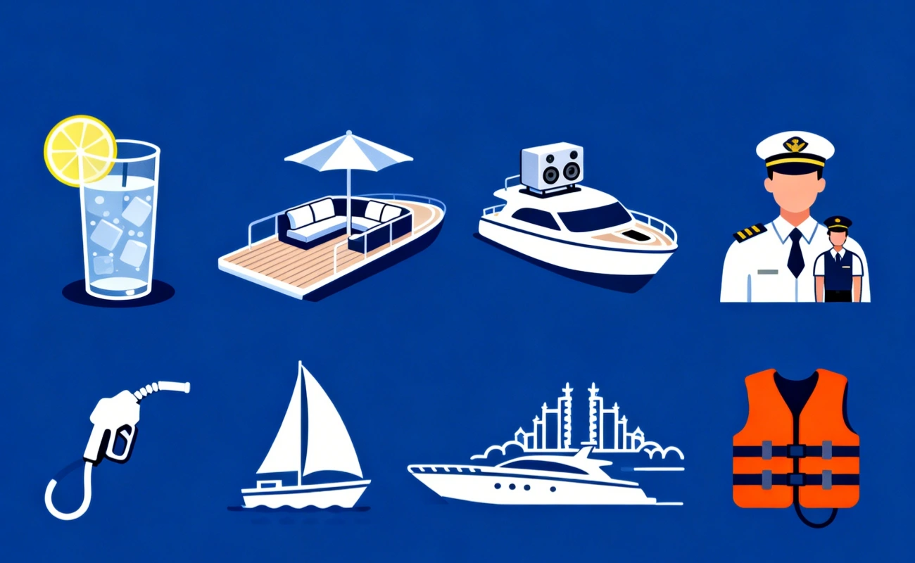 Atlantis Yacht Rental Packages Includes