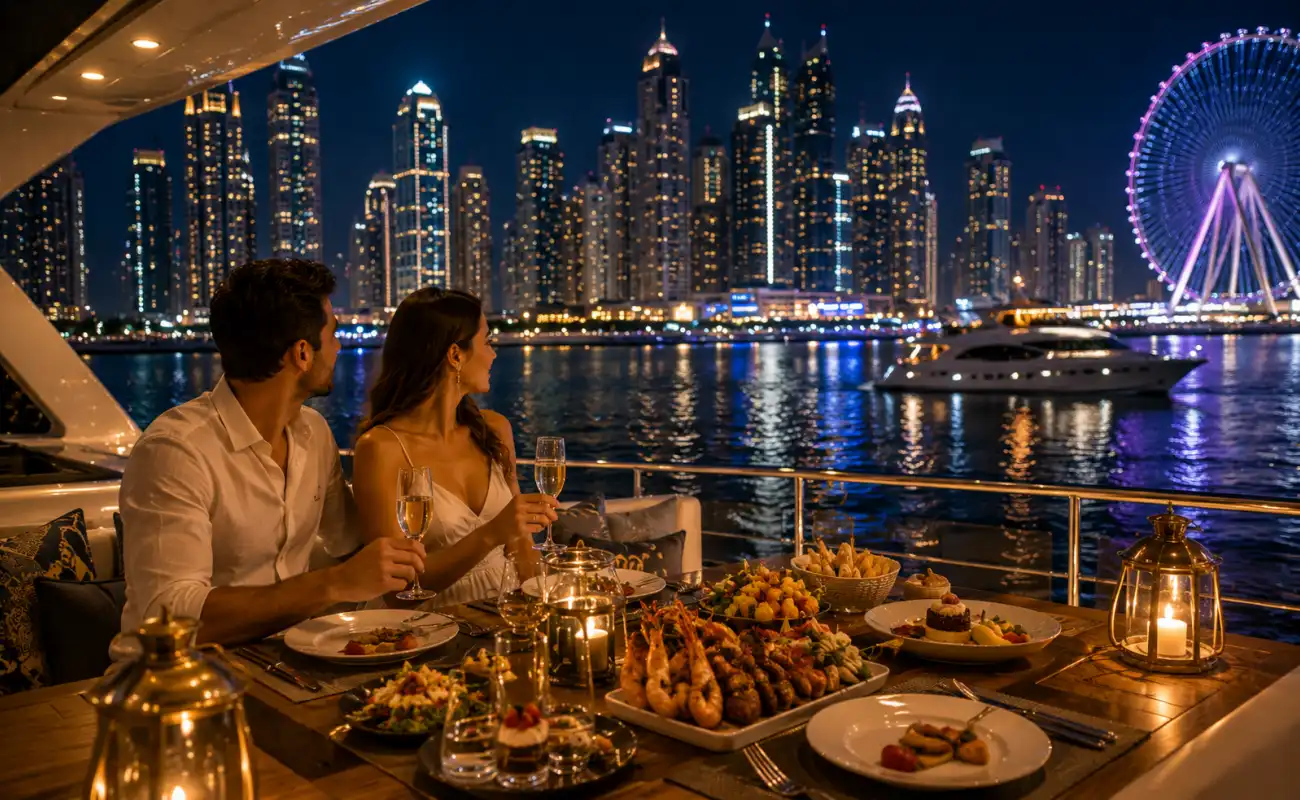 Dubai Marina Nighttime Dinner Tour
