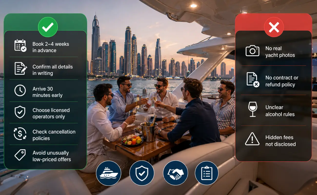Booking Tips for Dubai Yacht Party
