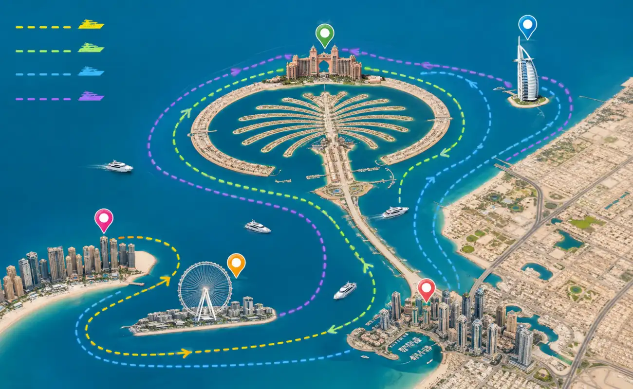 Best Yacht Cruise Routes in Dubai