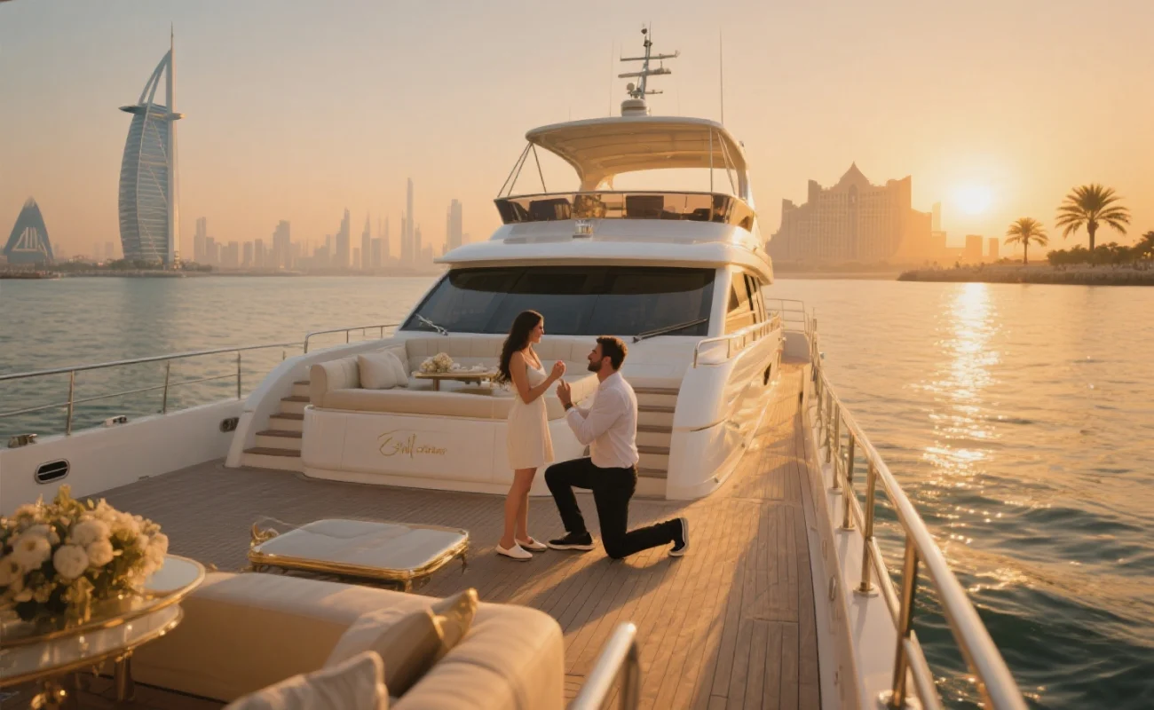 Luxury Yacht Proposal in Dubai