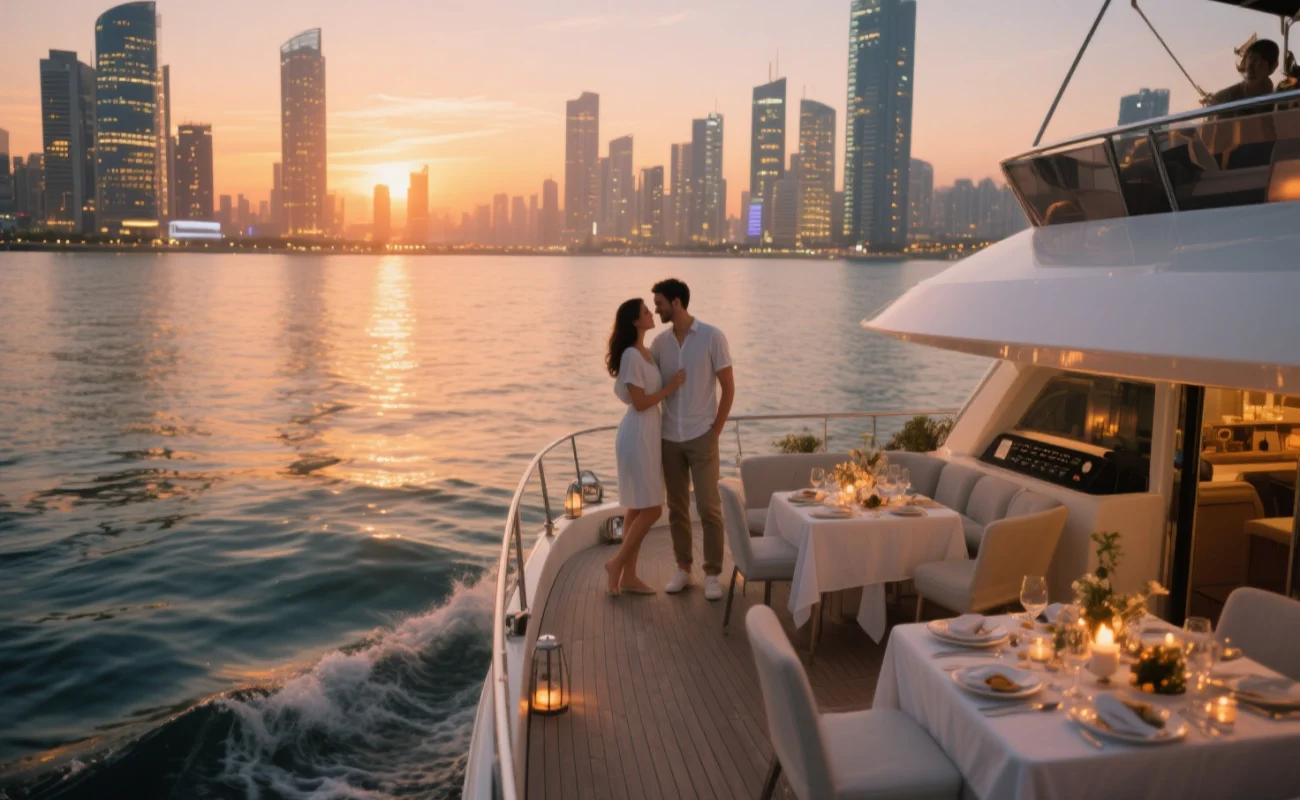Luxury Date on a Private Yacht Cruise in Dubai