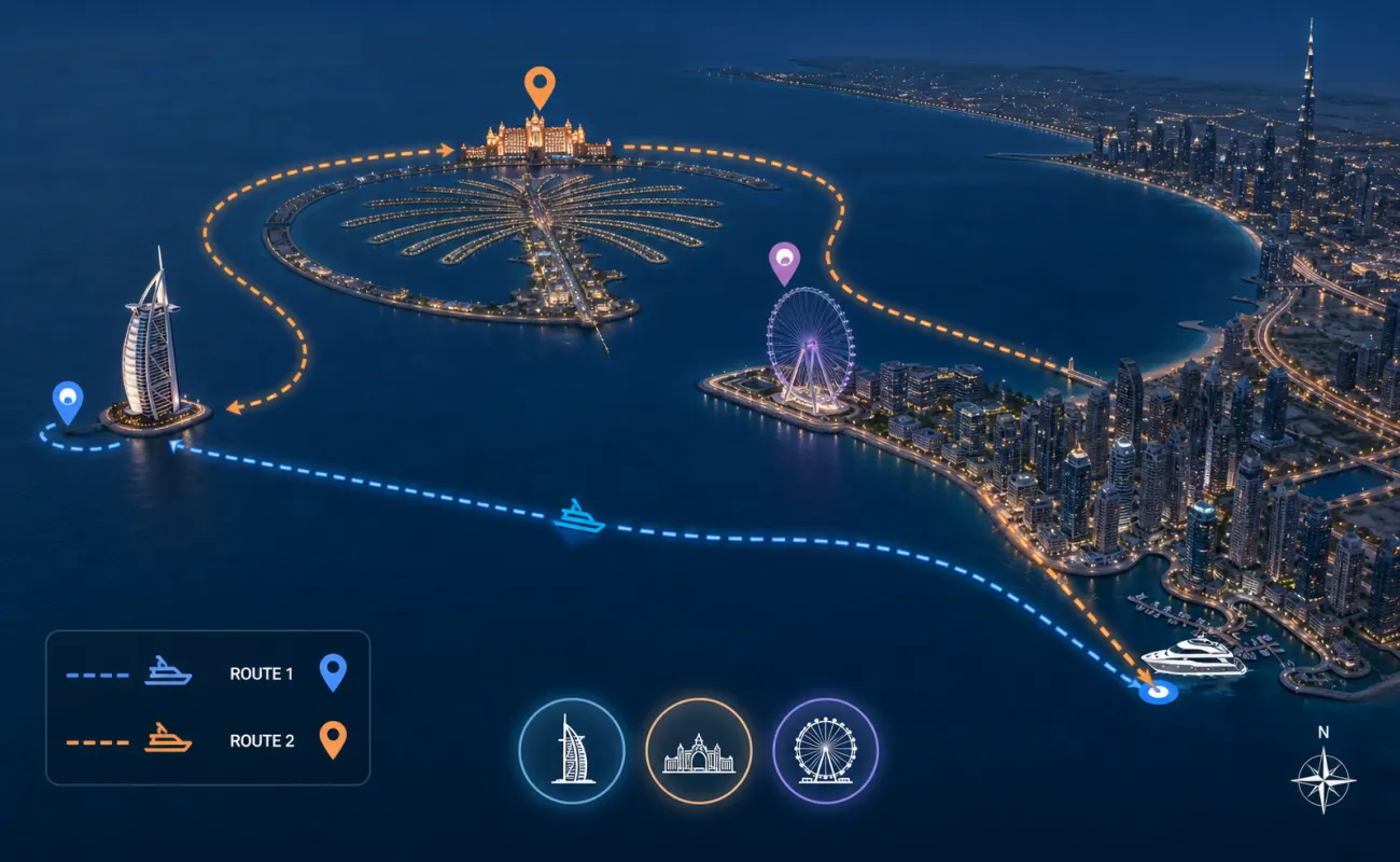 Popular Proposal Yacht Cruise Routes in Dubai
