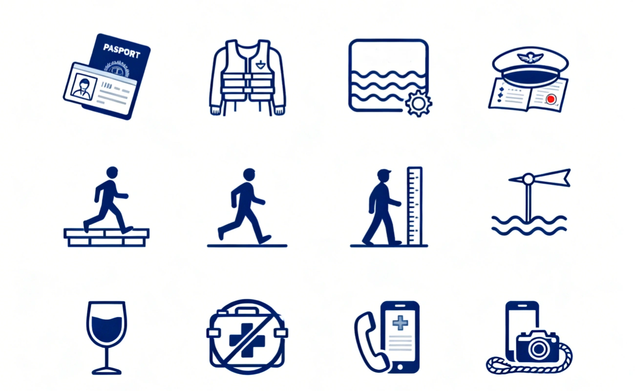 Dubai yacht rental safety checklist for tourists and families