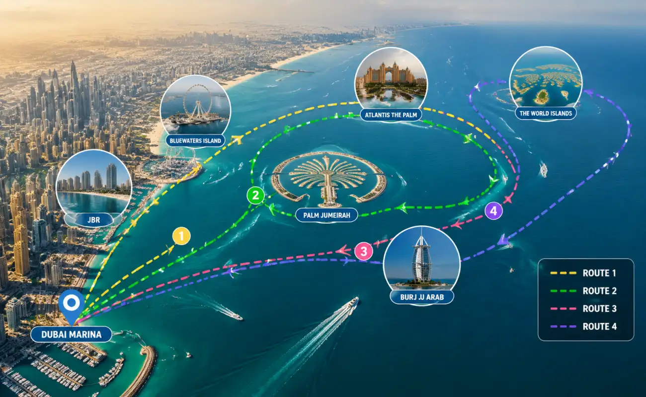 Best Yacht Cruise Routes in Dubai