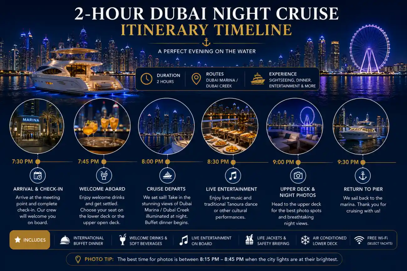 Dubai Night Cruise Itinerary