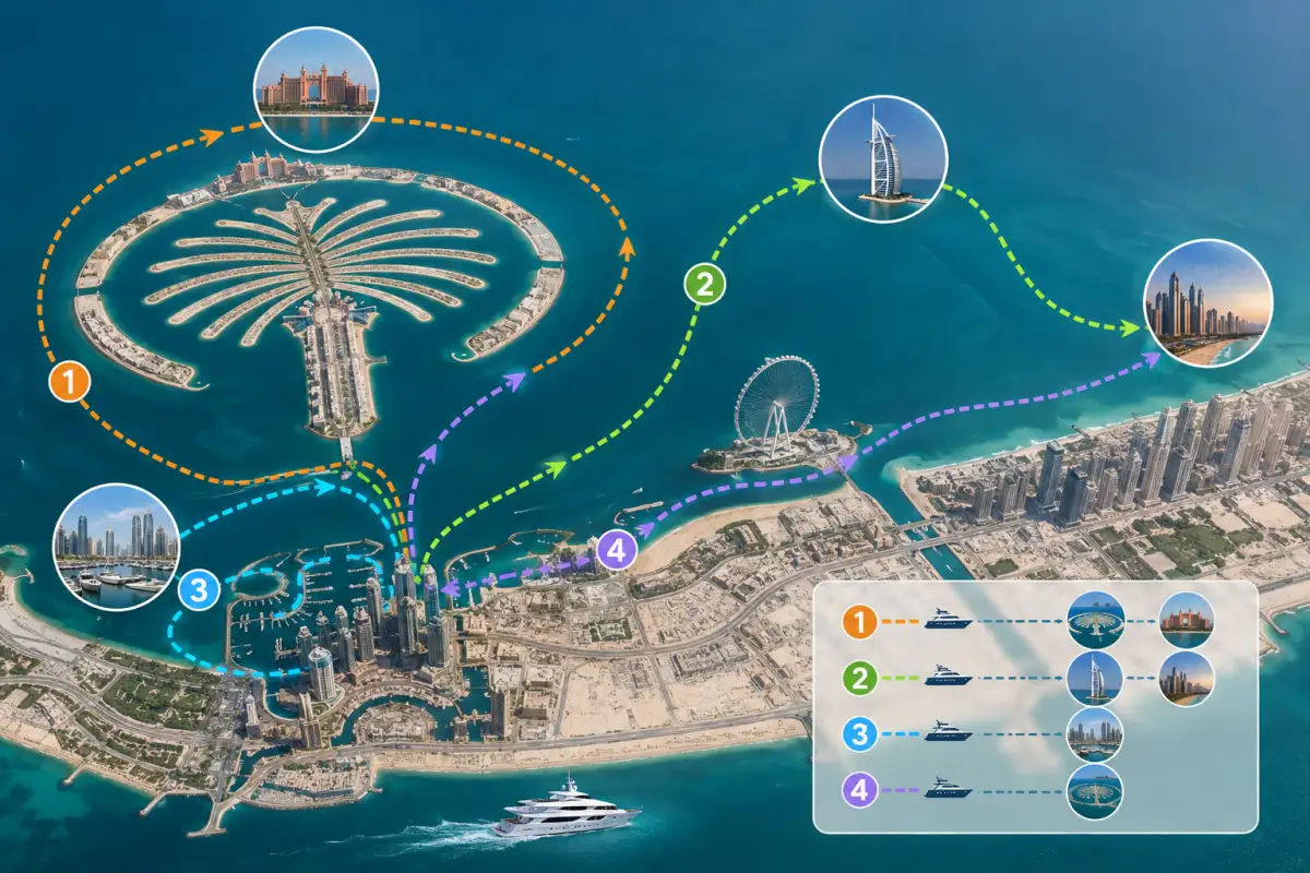 Best Yacht Cruise Routes in Dubai Summer