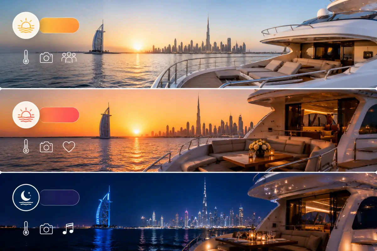 Best Time of Day for a Summer Yacht Cruise in Dubai