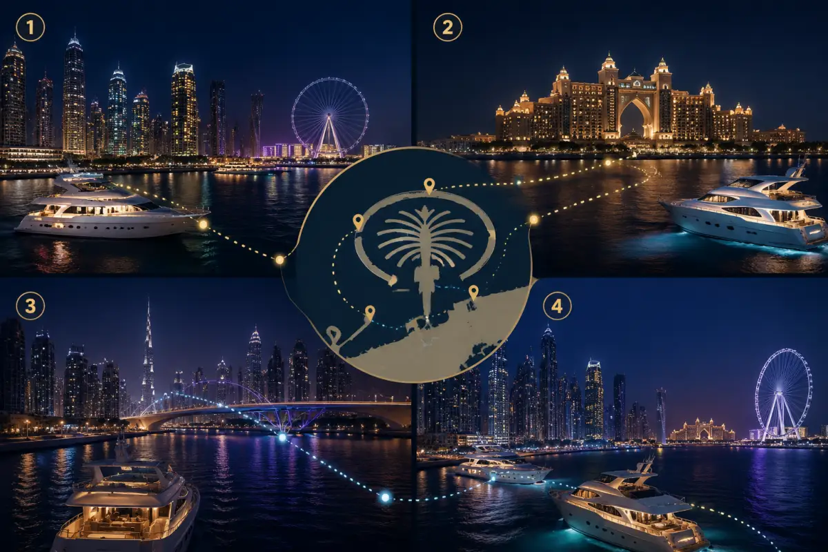 Best Summer Night Cruise Routes in Dubai