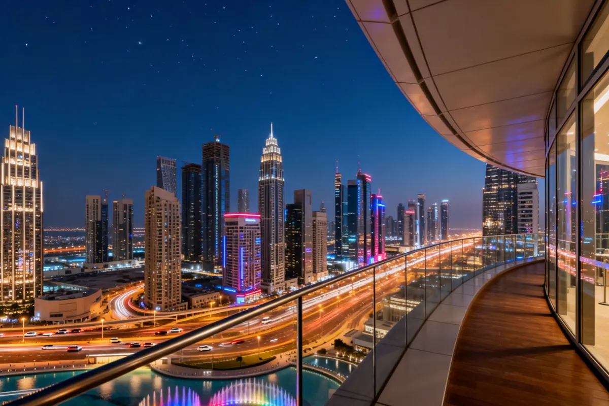 Night View from the Top Floor of the Burj Khalifa