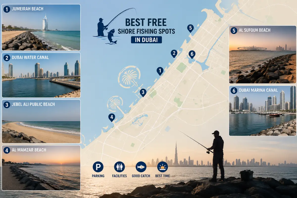Best Free Shore Fishing Spots in Dubai