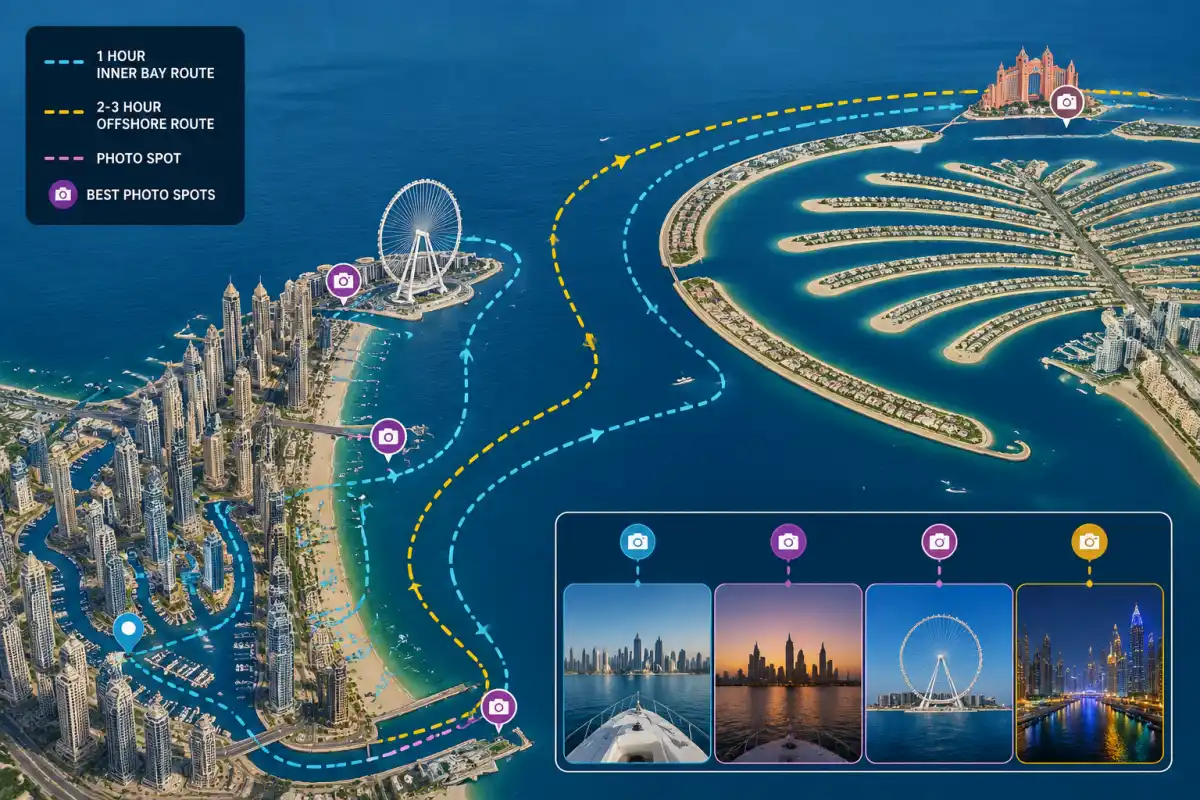 Popular Dubai Marina Cruise Routes