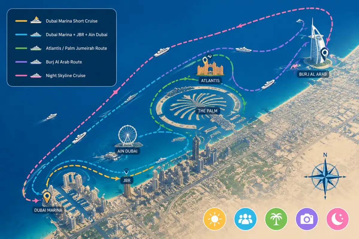 Choosing the Best Dubai Yacht Cruise Route