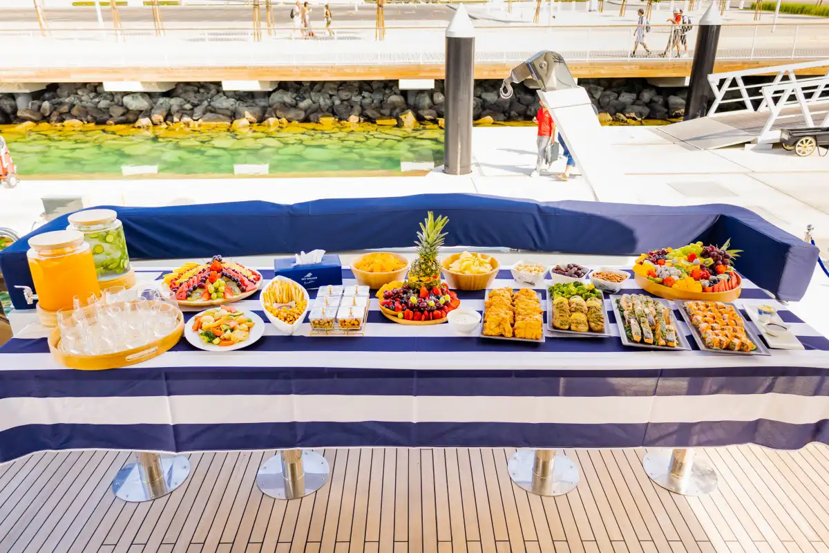 Palm Jumeirah Private Yacht Rental with Dining