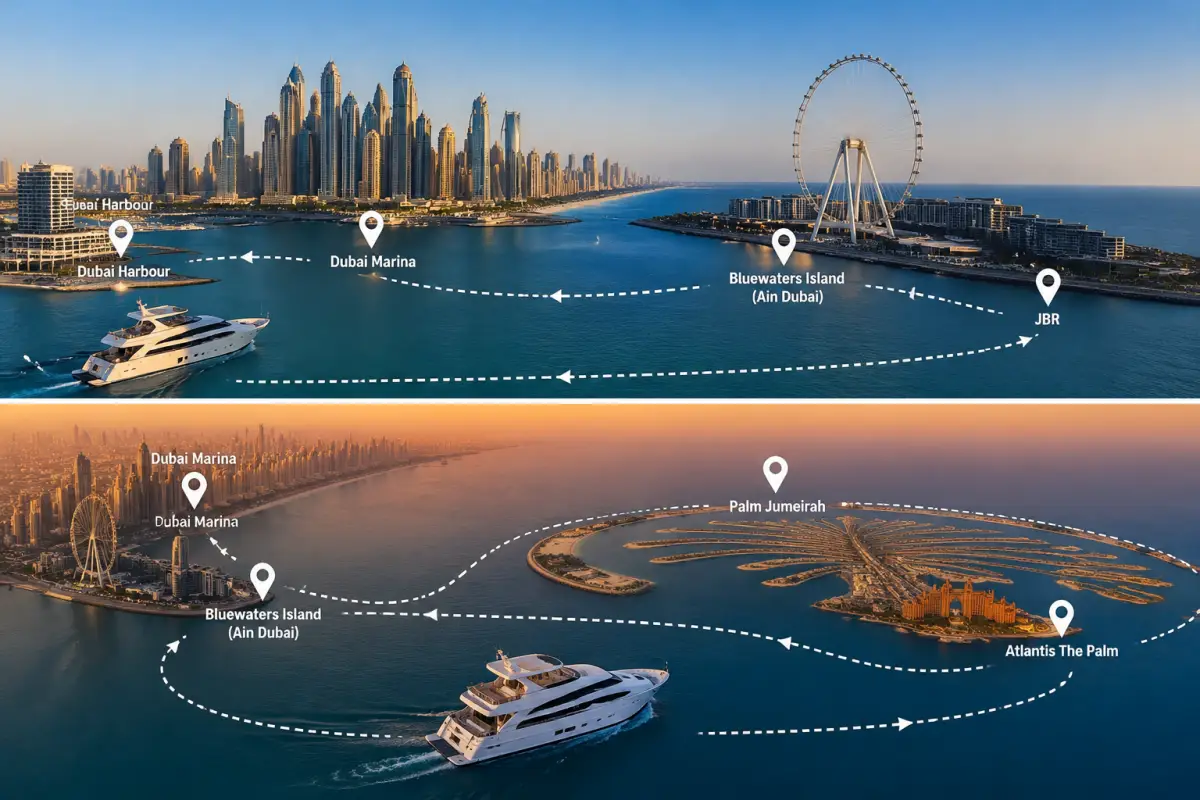Popular Ain Dubai Yacht Cruise Routes