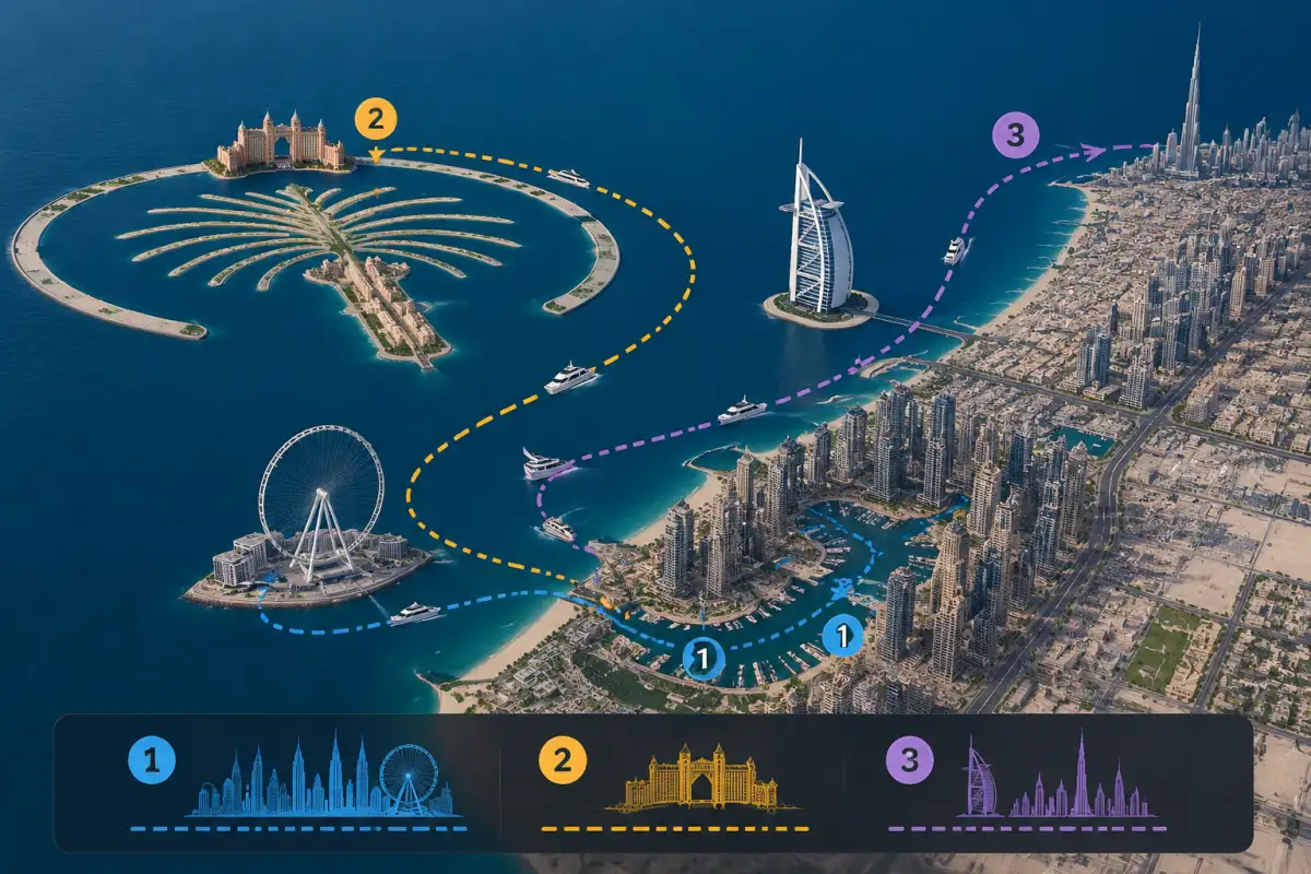 Best Evening Yacht Cruise Routes in Dubai