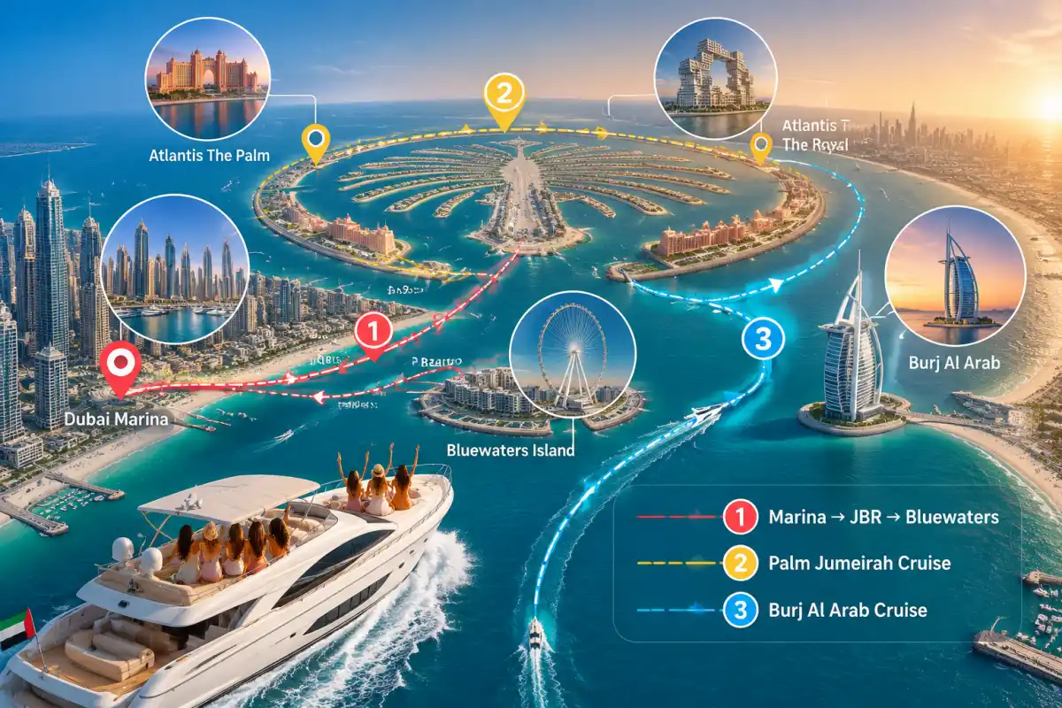 Best Yacht Cruise Routes in Dubai